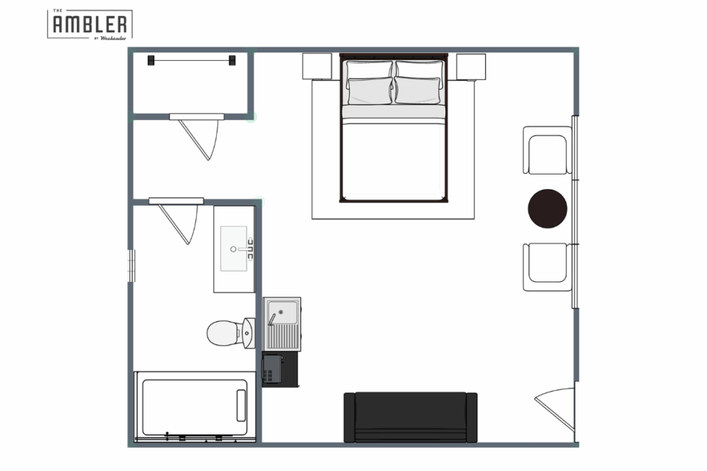 Ambler deluxe king floor plan wide