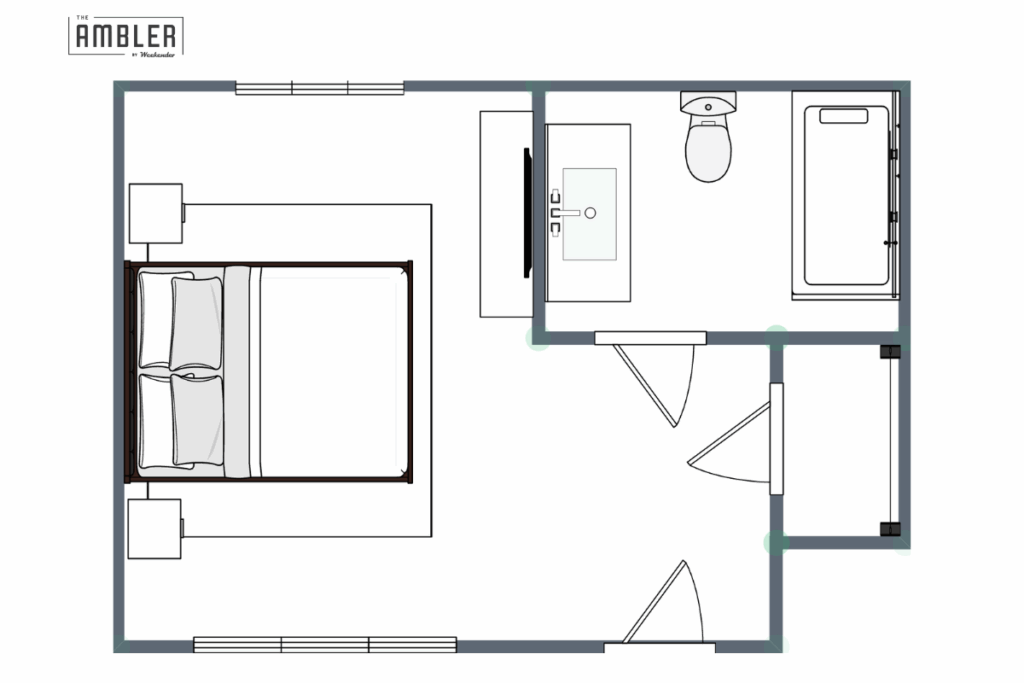 Ambler studio queen floor plan wide